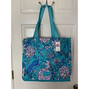 Vera Bradley Lighten Up Deluxe Family Tote - Peacock Garden